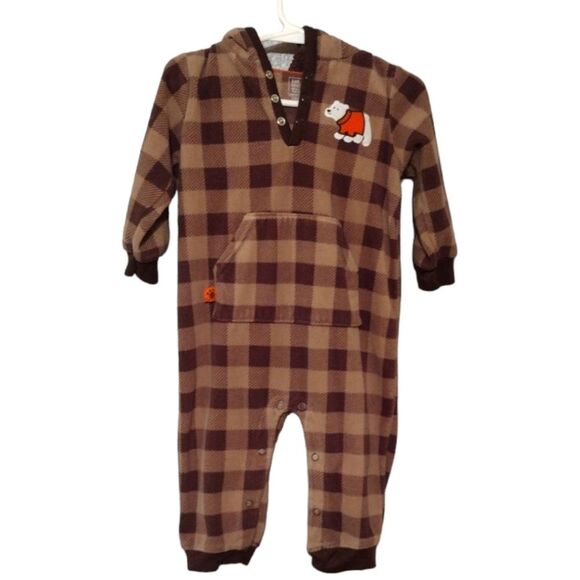 Just One You Fleece Onesie By Carter's Boys 18M With Polar Bear Patch! - Picture 1 of 15